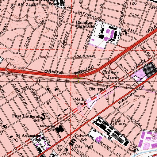 Topographic Map of Exit 6, CA