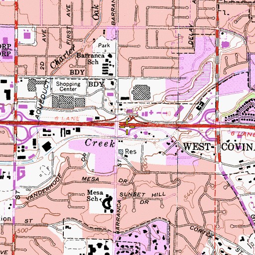 Topographic Map of Exit 37B, CA