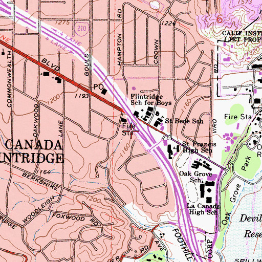 Topographic Map of Exit 21, CA