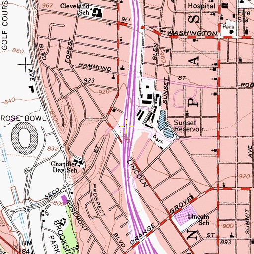 Topographic Map of Exit 24, CA