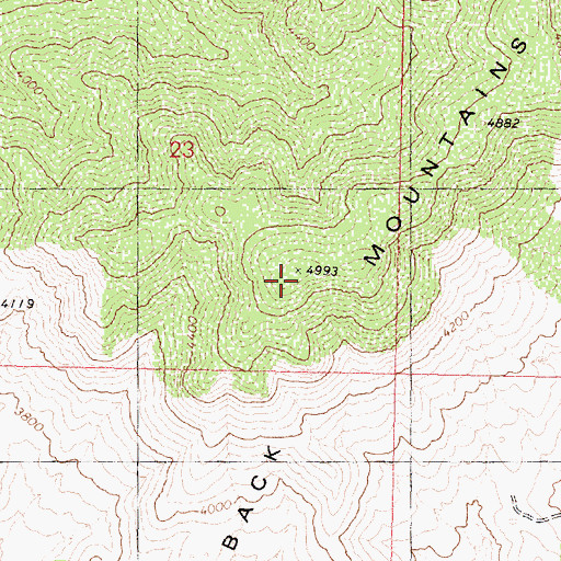 Topographic Map of Grayback Mountains, AZ