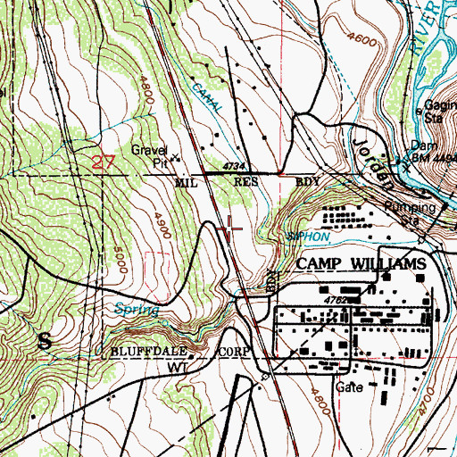 Topographic Map of Utah Veterans Cemetery and Memorial Park, UT