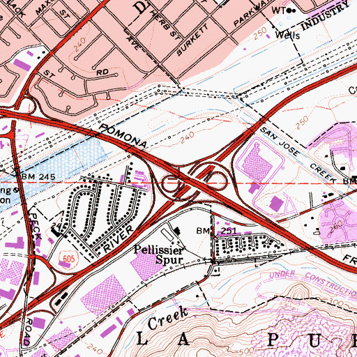 Topographic Map of Exit 19, CA