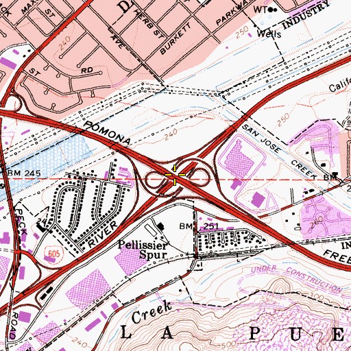 Topographic Map of Exit 19, CA