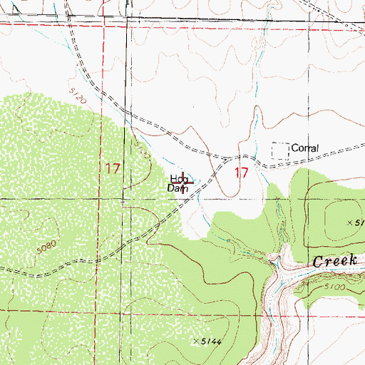 Topographic Map of Hay Dam, AZ