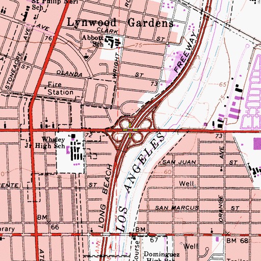 Topographic Map of Exit 10, CA