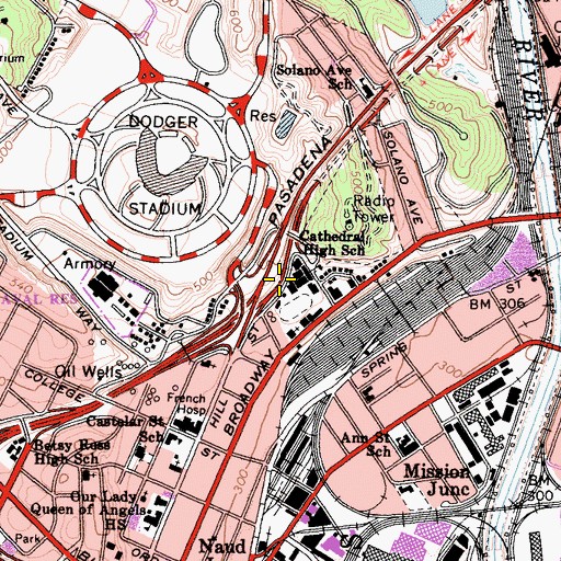 Topographic Map of Exit 24C, CA