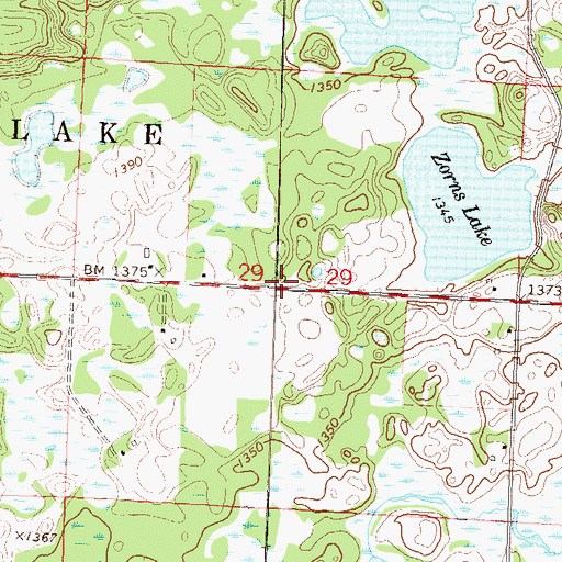 Topographic Map of School Number 137 (historical), MN