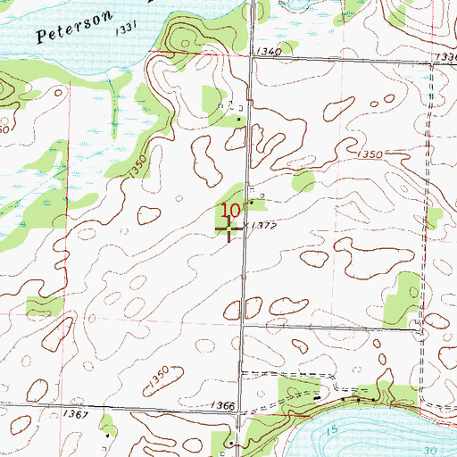 Topographic Map of School Number 251 (historical), MN