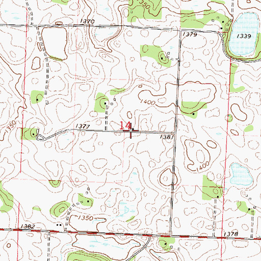 Topographic Map of School Number 247 (historical), MN
