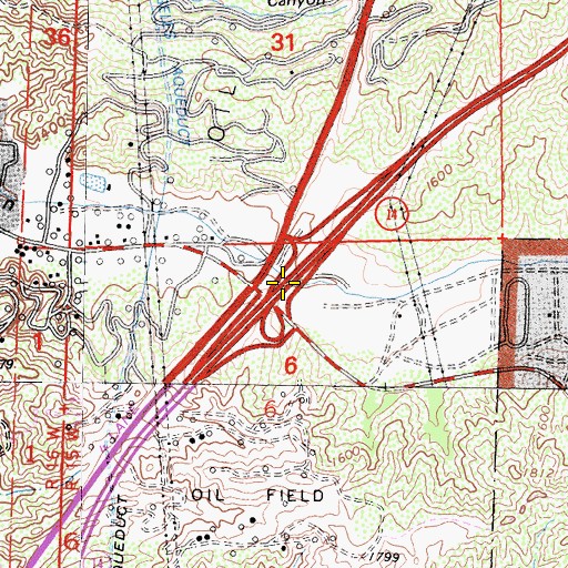 Topographic Map of Exit 3, CA
