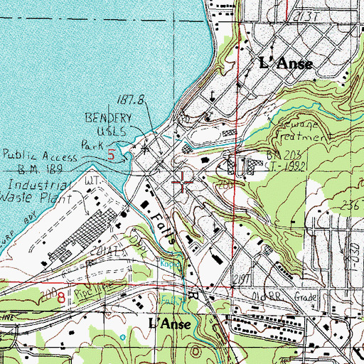 Topographic Map of Blessed Kateri Church, MI