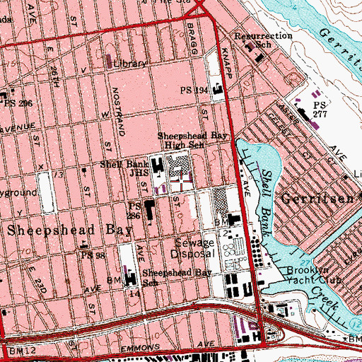 Topographic Map of Yak Playground, NY