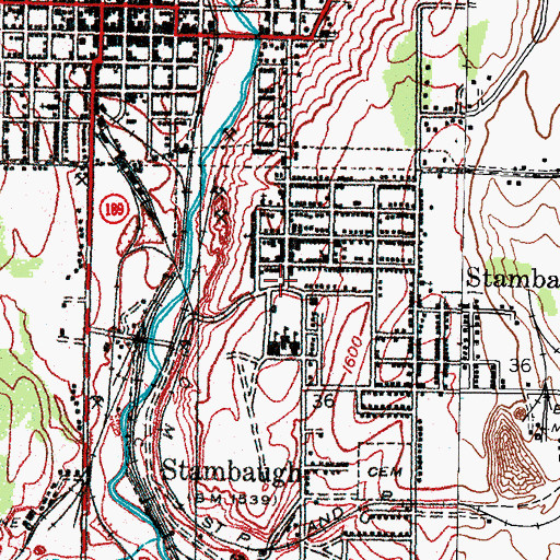 Topographic Map of Hoover Park, MI