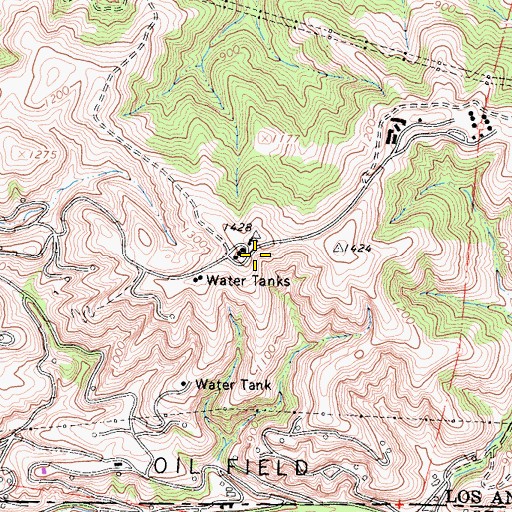 Topographic Map of Nike Site LA-29C (historical), CA
