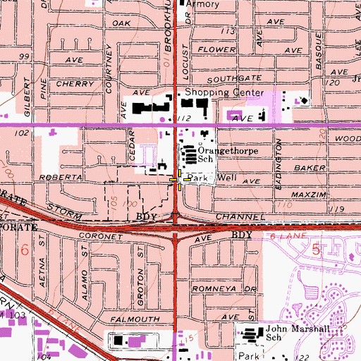 Topographic Map of Exit 26, CA