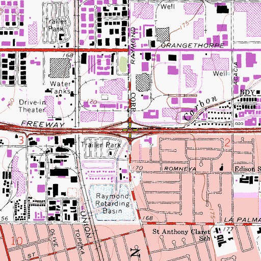 Topographic Map of Exit 29, CA