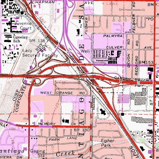 Topographic Map of Exit 14C, CA