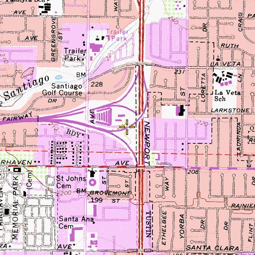 Topographic Map of Exit 17C, CA