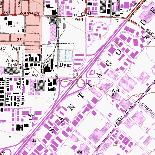 Topographic Map of Exit 8, CA