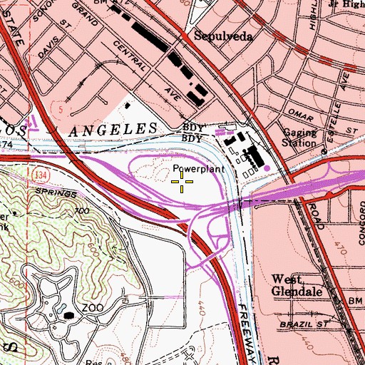 Topographic Map of Ferraro Soccer Field, CA