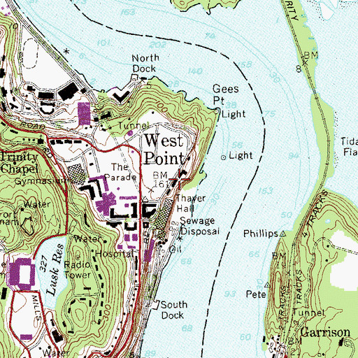 Topographic Map of Cullum Hall, NY