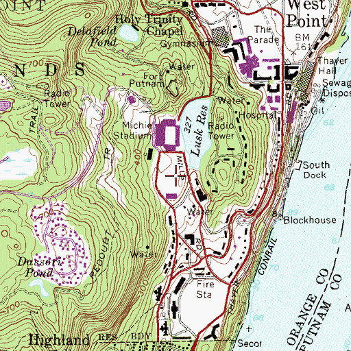 Topographic Map of Howze Field, NY