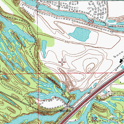 Topographic Map of Pit 1A Northern Mine, IL