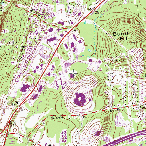 Topographic Map of Hurlbrink Heliport, CT