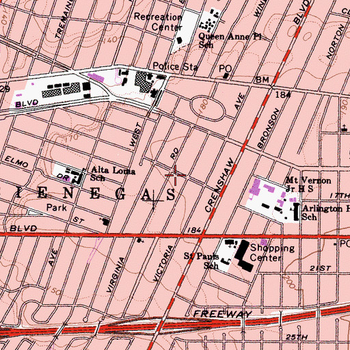 Topographic Map of Lafayette Square, CA