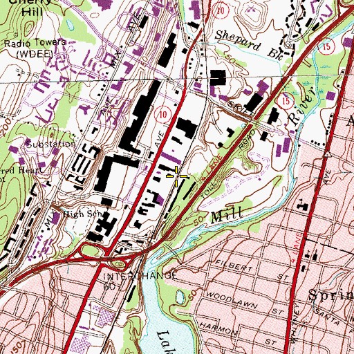 Topographic Map of Bob Thomas Ford Heliport, CT