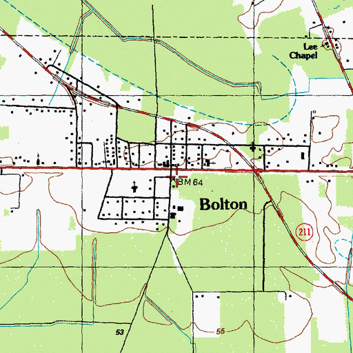 Topographic Map of Bolton Police Department, NC