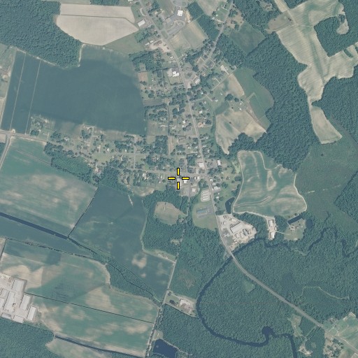 Aerial/Satellite Image of Gates County Sheriff's Office, NC