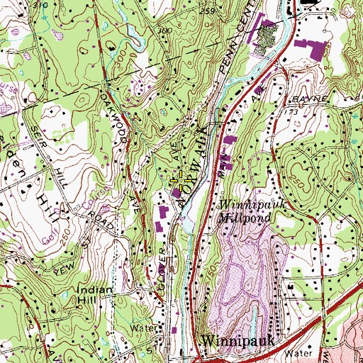 Topographic Map of USSC Heliport, CT