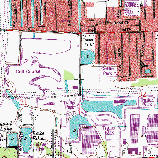 Topographic Map of Broward County Sheriffs Office Department of Fire Rescue and Emergency Services Station 32, FL