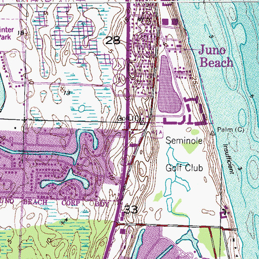 Topographic Map of Palm Beach County Fire Rescue Station 15, FL