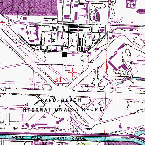 Topographic Map of Palm Beach County Fire Rescue Station 81, FL