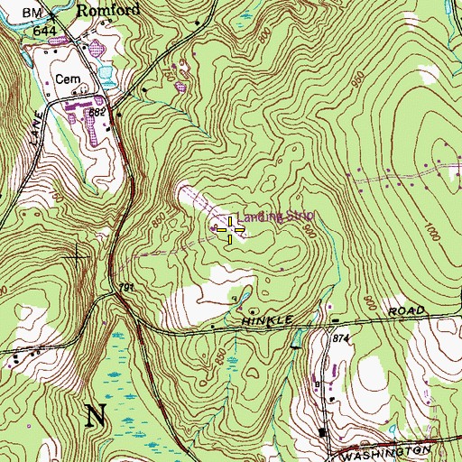 Topographic Map of Cambrown Airport, CT