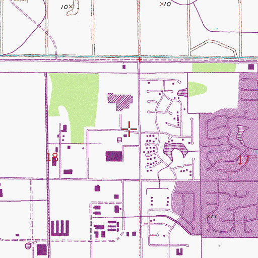 Topographic Map of Coral Springs Fire Department Station 71, FL