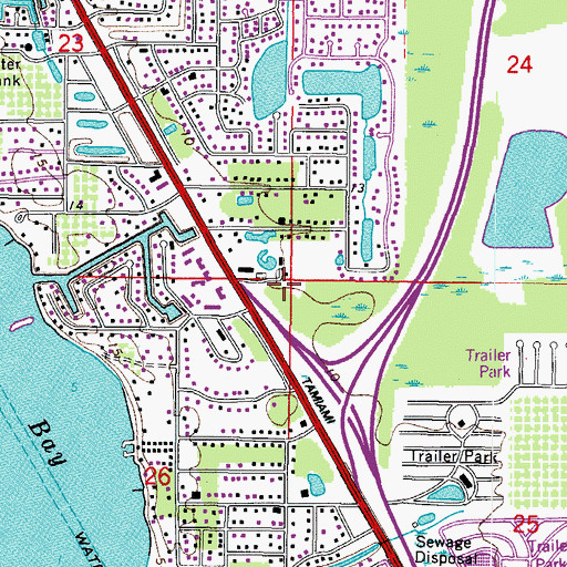 Topographic Map of Sarasota County Fire Department Station 23, FL