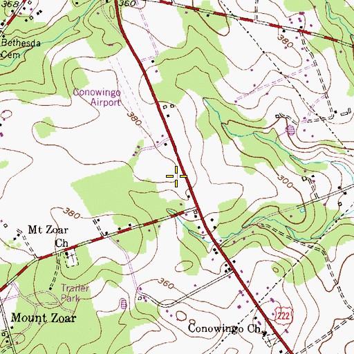 Topographic Map of Water Witch Fire Company Station 73, MD