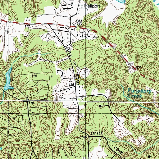 Topographic Map of Solomons Volunteer Rescue Squad and Fire Department Company 3 Substation, MD