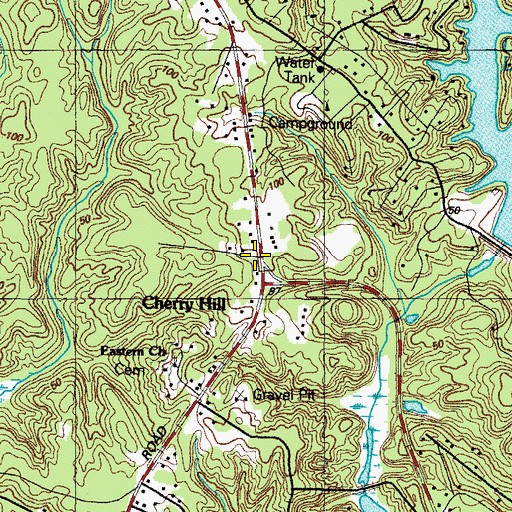 Topographic Map of Patuxent High School, MD