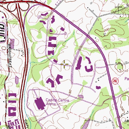 Topographic Map of Foundation Intermediate School, MD