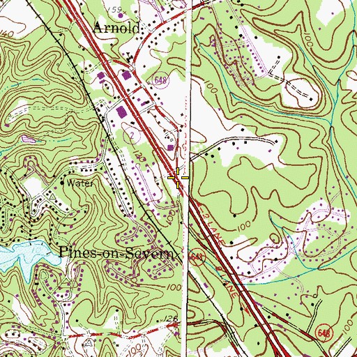 Topographic Map of Antioch Christian School, MD