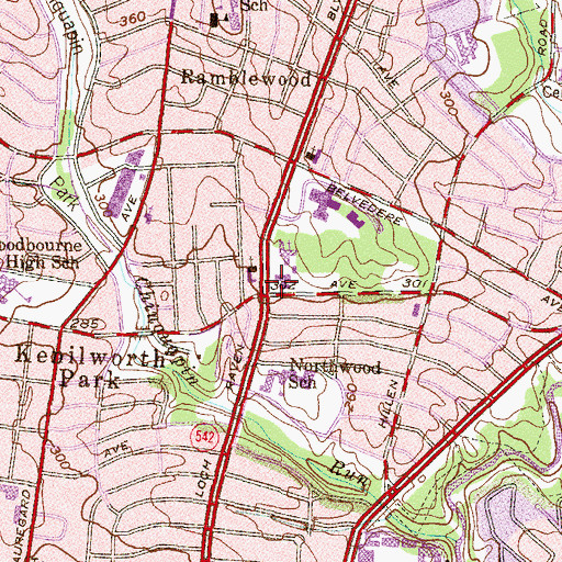 Topographic Map of Cardinal Shehan Elementary School, MD