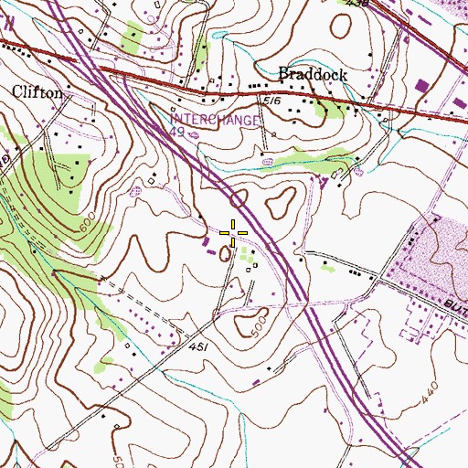 Topographic Map of Frederick Christian Academy, MD