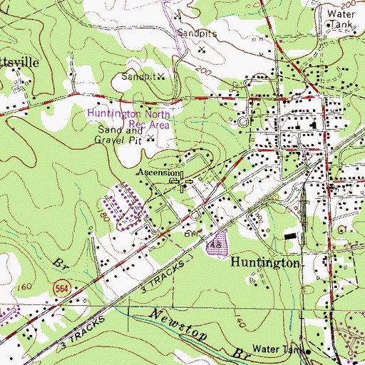 Topographic Map of Ascension Day Care and Kindergarten, MD