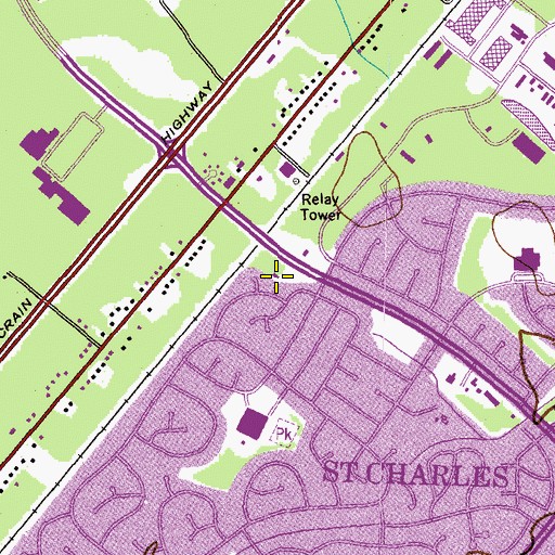 Topographic Map of First Baptist Church of Saint Charles Daycare, MD