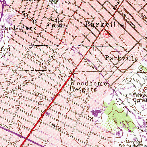 Topographic Map of Northeast Christian School, MD